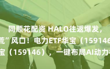 同顺花配资 HALO往返爆发，霸占“AI电荒”风口！电力ETF华宝（159146），一键布局AI动力机遇